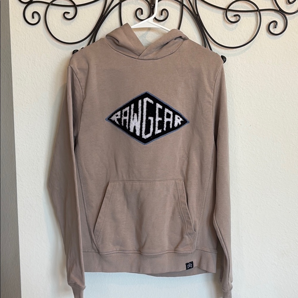 Tan Pullover Hoodie with Diamond Graphic